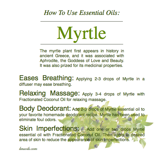 How to use myrtle essential oil